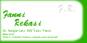 fanni rekasi business card